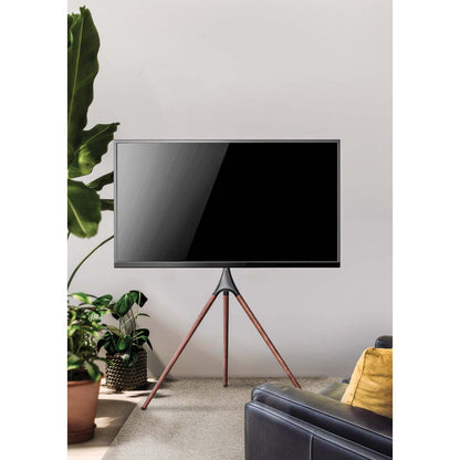 Soporte de piso para TV con trípode estilo madera 45" a 65" Image 10