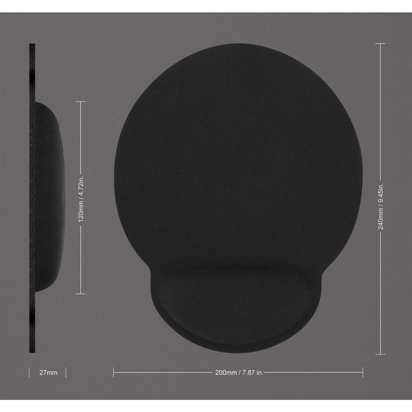 Mouse Pad con Descansa Muñecas Negro Image 4