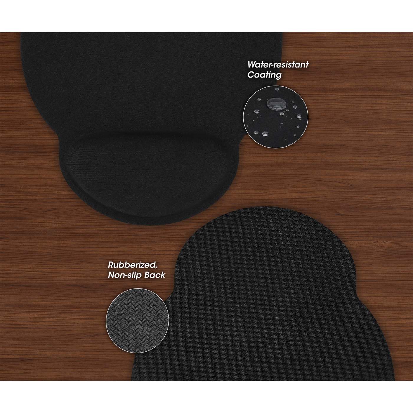 Mouse Pad con Descansa Muñecas Negro Image 6