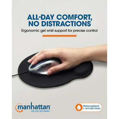 Mouse Pad con Descansa Muñecas Negro Image 8