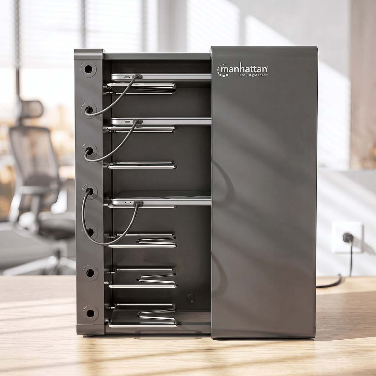 Gabinete de carga para escritorio con 7 bahías CA  Image 8