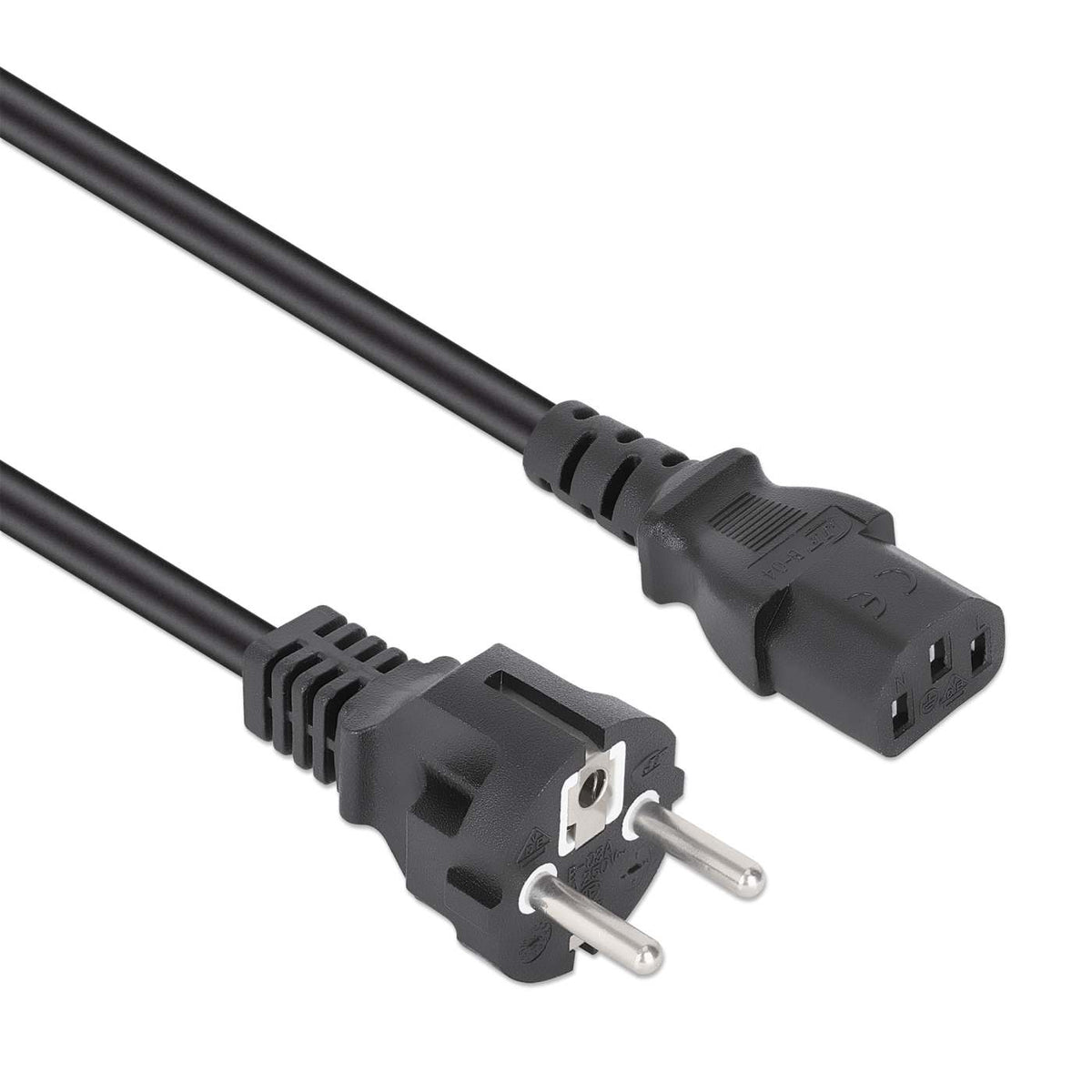 Cable de Alimentación CEE7 a C13 B Negro, 1m Image 2