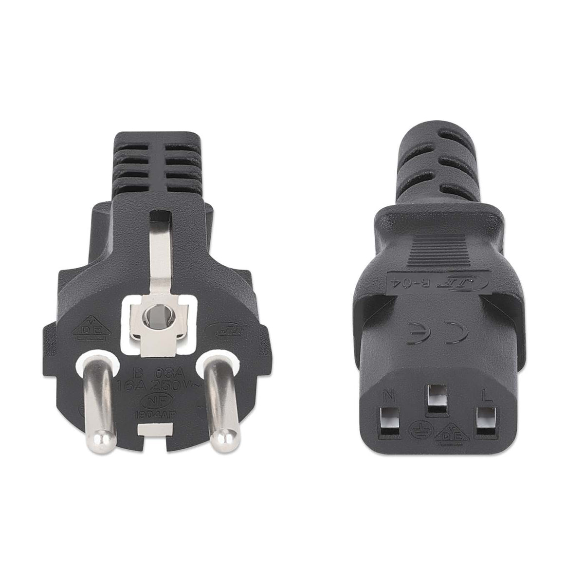 Cable de Alimentación CEE7 a C13 B Negro, 1m Image 3
