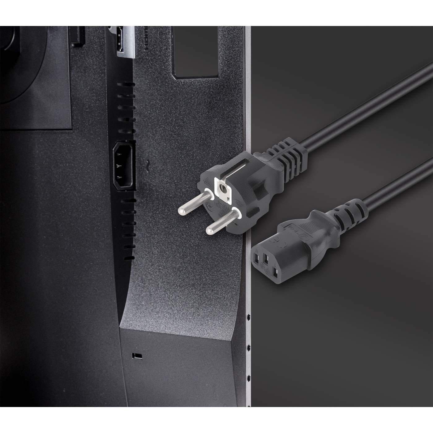Cable de Alimentación CEE7 a C13 B Negro, 1m Image 6