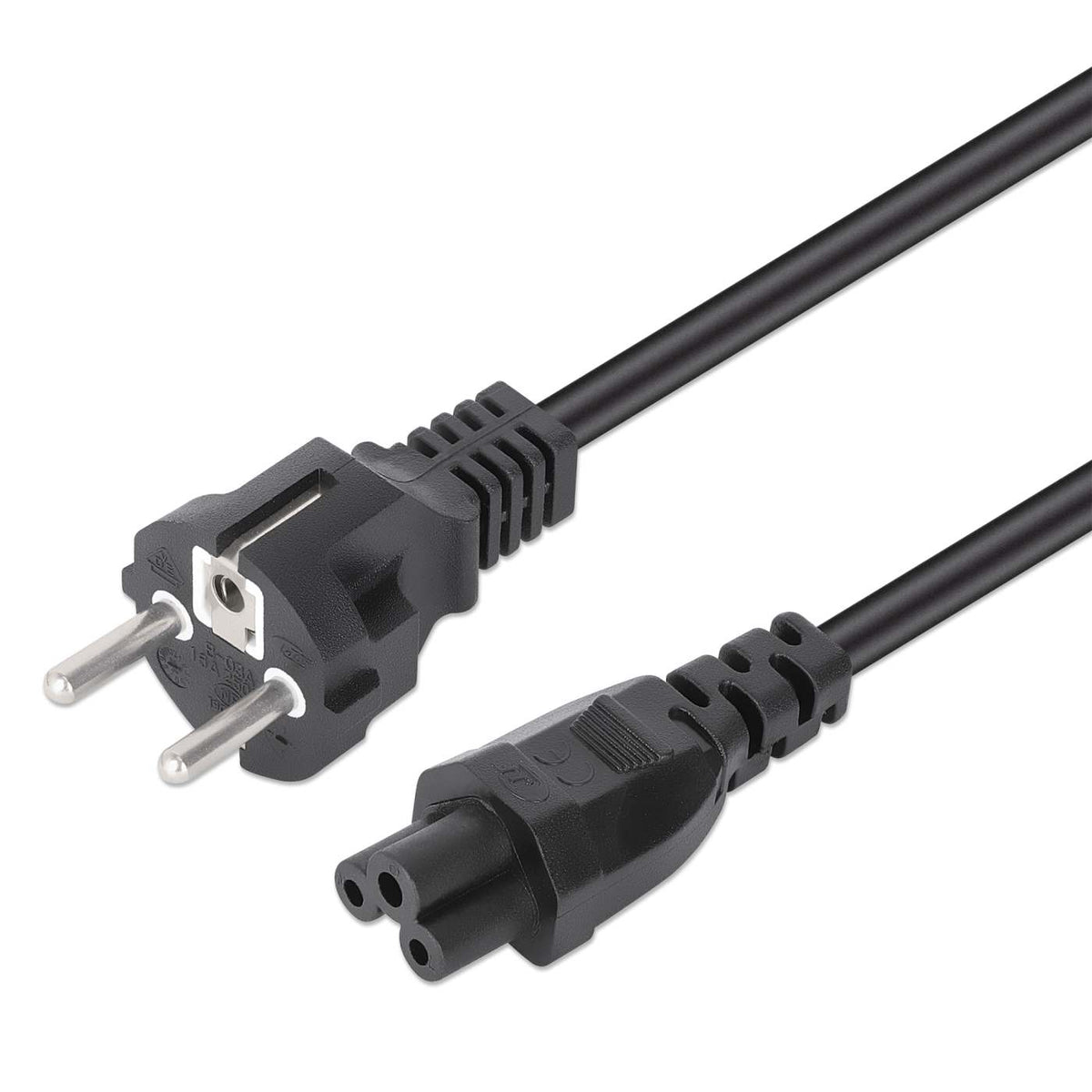 Cable de Alimentación CEE7 Enchufe Estandar-IEC a C5 Negro, 1m Image 1