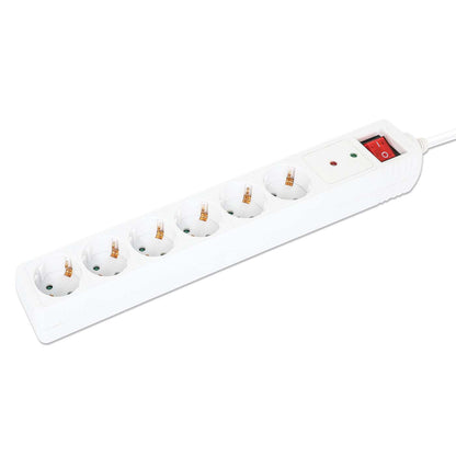Barra multicontacto UE con switch y 6 tomas de corriente Image 3