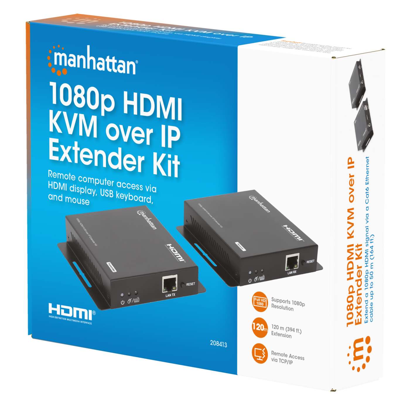 Kit Extensor KVM HDMI sobre IP 1080p, 120 m Packaging Image 2