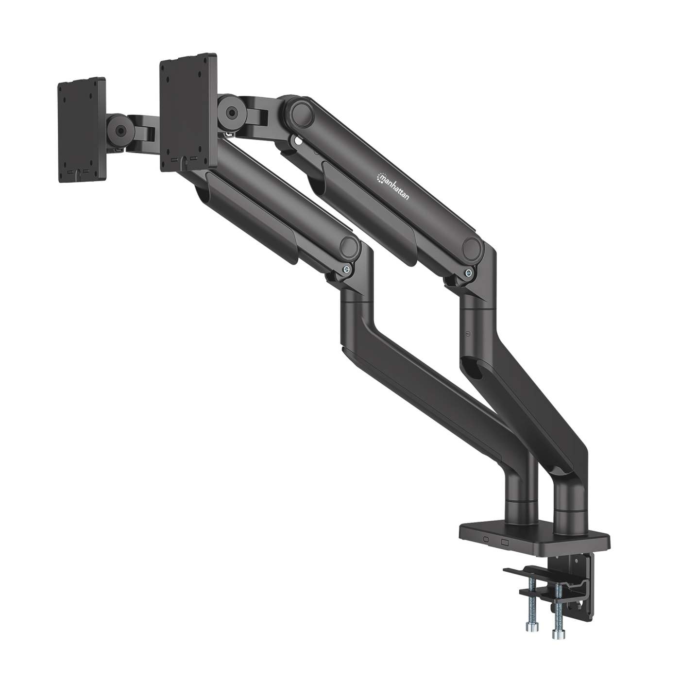 Soporte de aluminio con sistema de pistón para 2 monitores de 17" a 45" Image 1