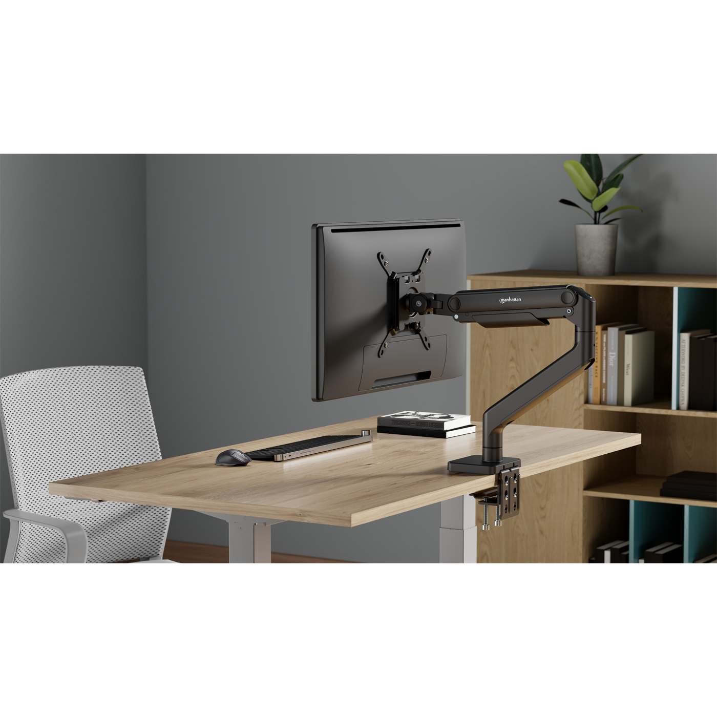 Soporte de aluminio con sistema de pistón para 1 monitor de 17" a 49" Image 3