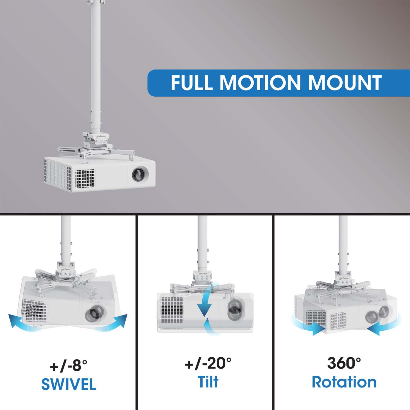 Soporte para proyector con montaje en techo y ajuste de altura Image 7