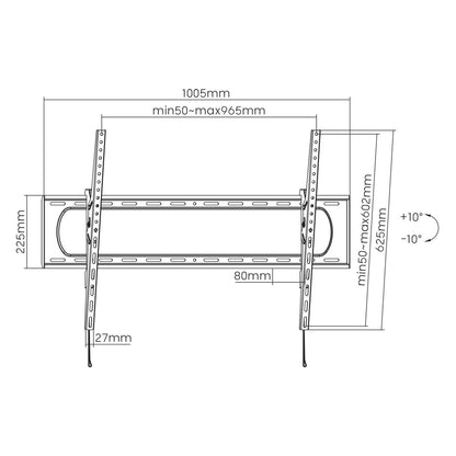 Soporte de Pared de Alta Resistencia con Inclinación para Pantallas Grandes de 60" a 120" Image 14