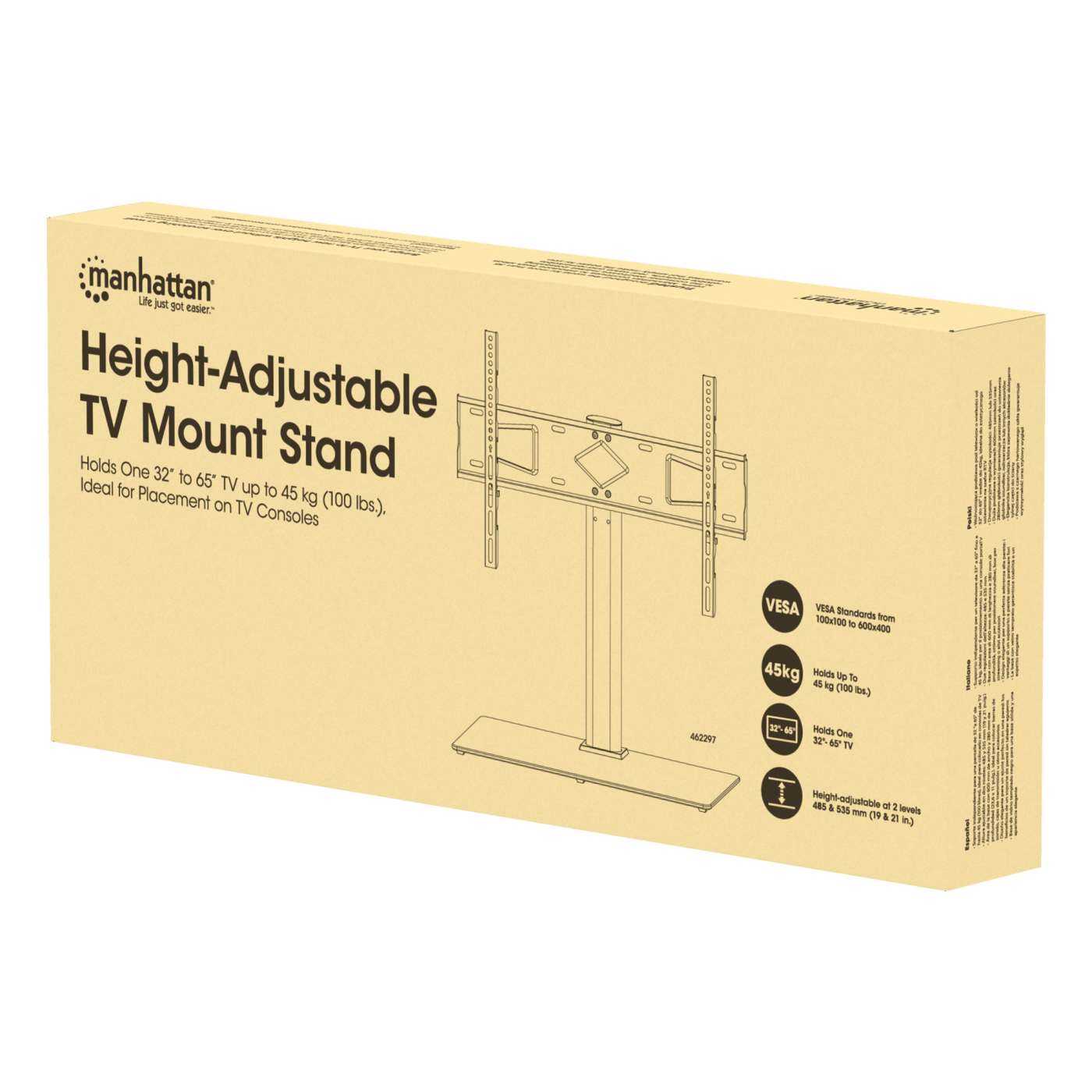 Soporte de montaje de TV, con altura ajustable Packaging Image 2