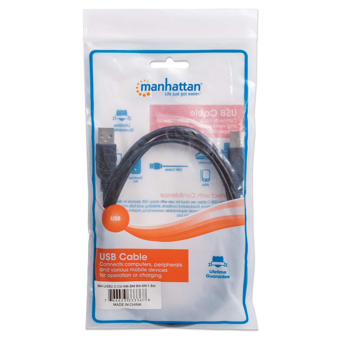 Cable USB B de alta velocidad para dispositivos Packaging Image 2