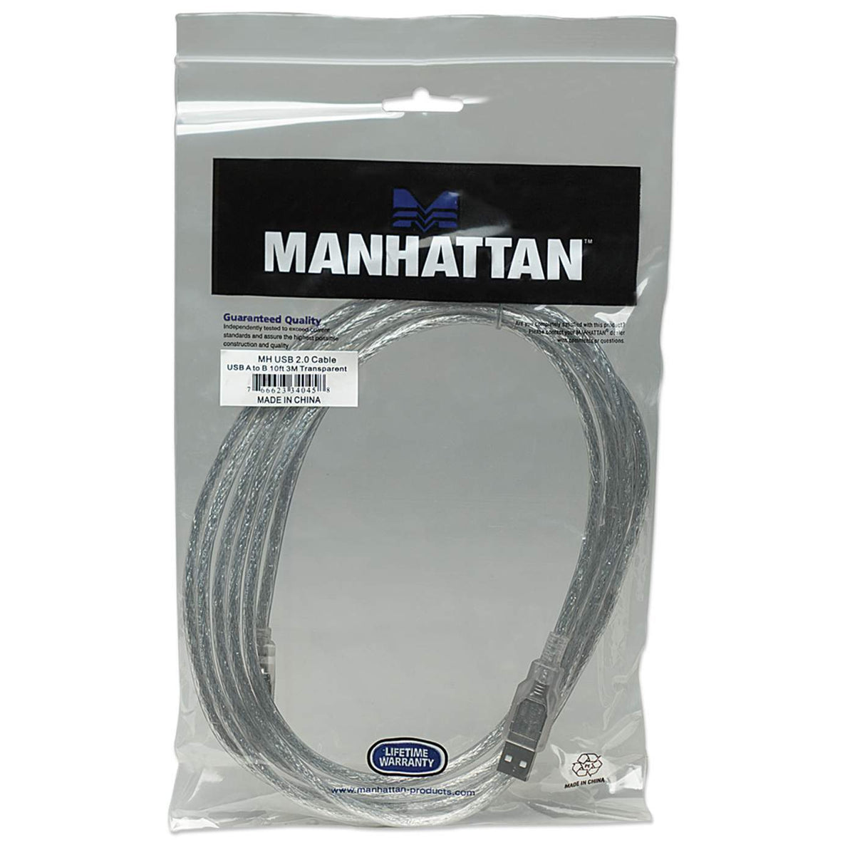 Cable USB 2.0 A macho a B macho, 480 Mbps 3m Packaging Image 2