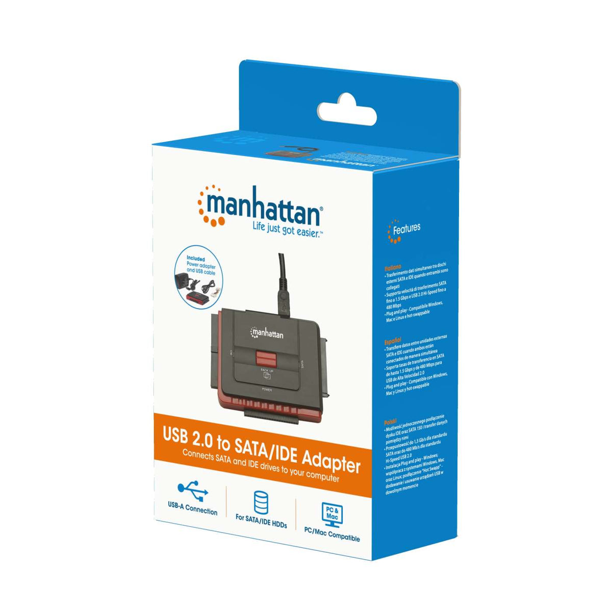 Adaptador de USB de alta velocidad a SATA/IDE Packaging Image 2