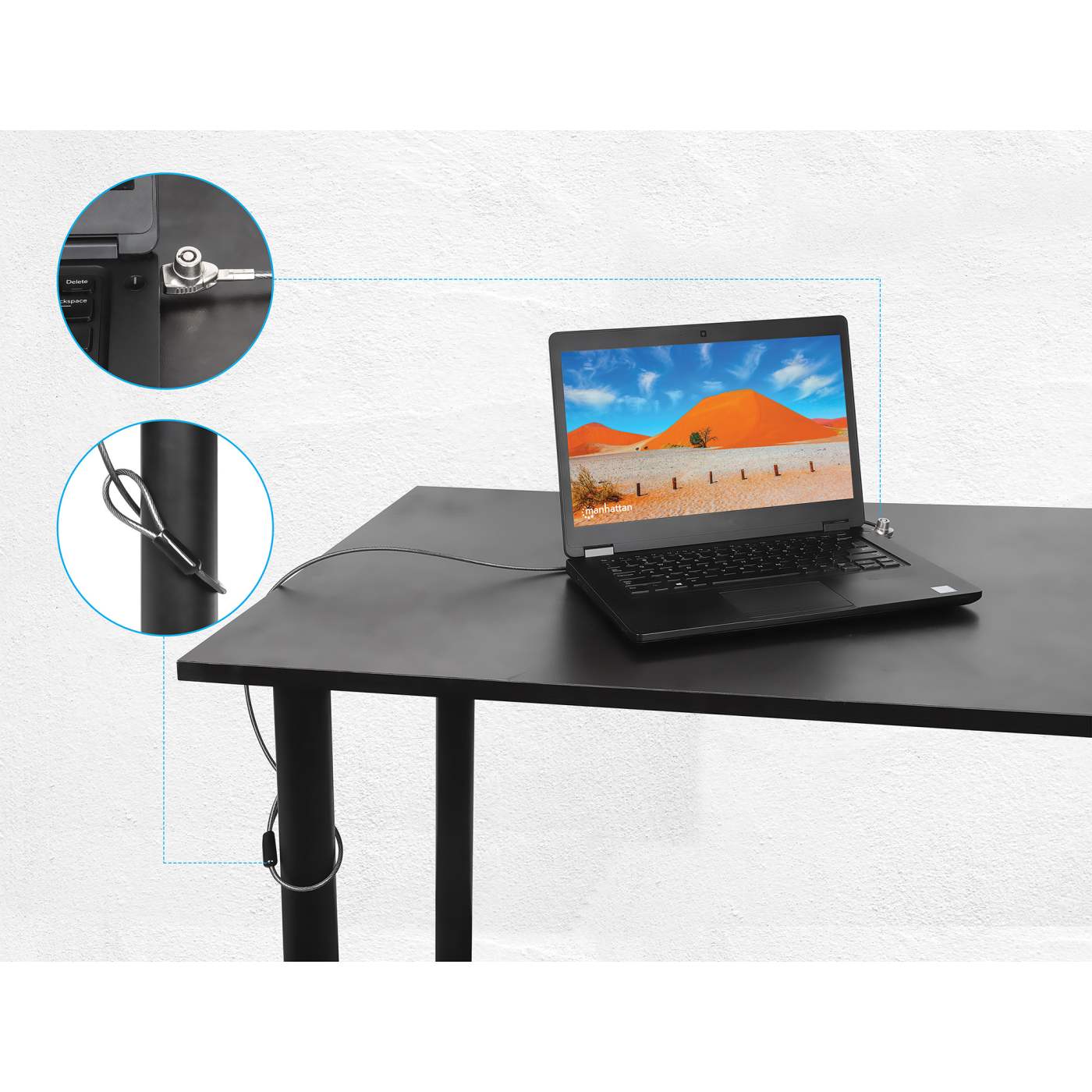 Candado de seguridad para laptop ranura Nano, con llave  Image 2