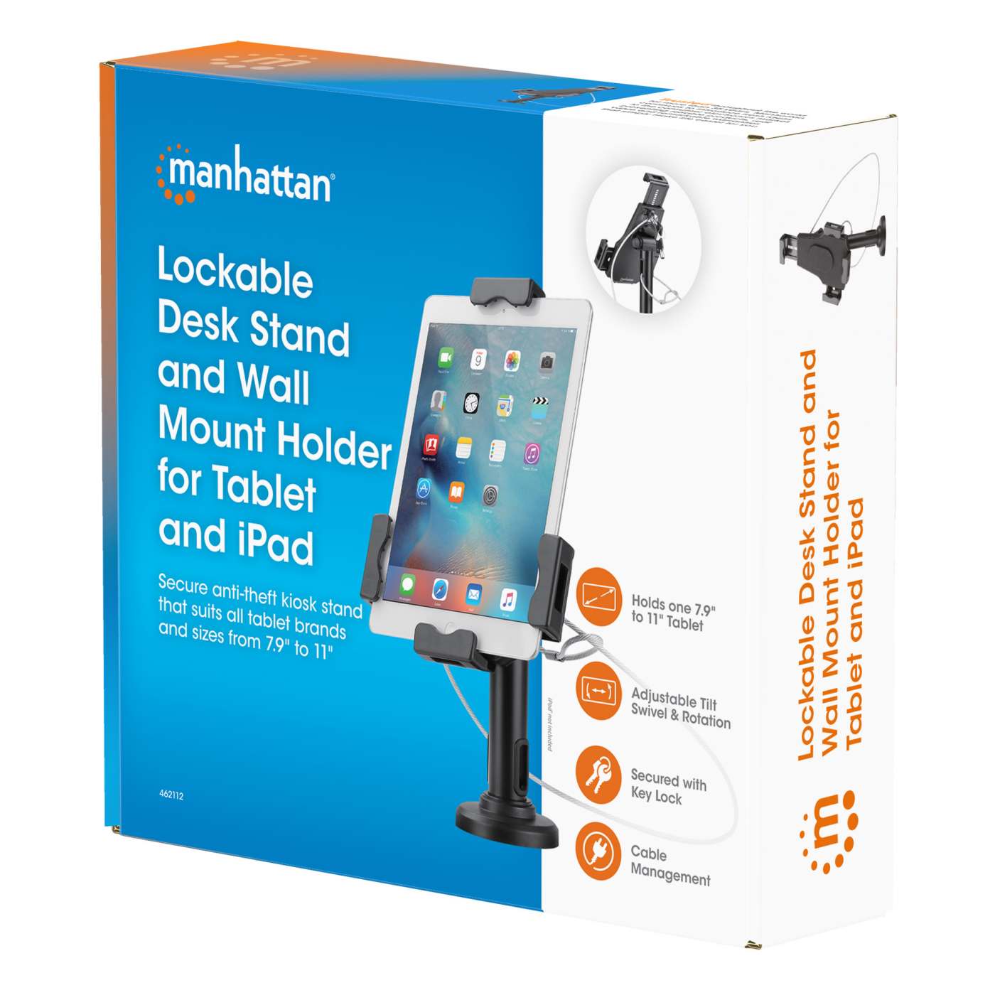 Soporte antirrobo para Tableta o iPad con opción de montaje en escritorio o pared Packaging Image 2