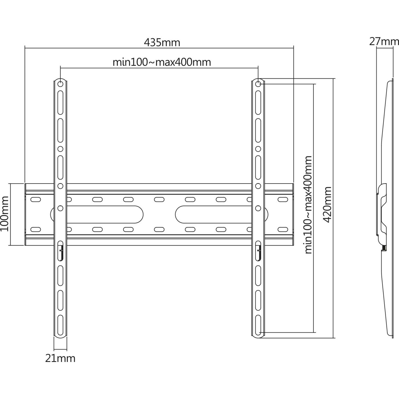 Soporte fijo de bajo perfil para TV Image 10