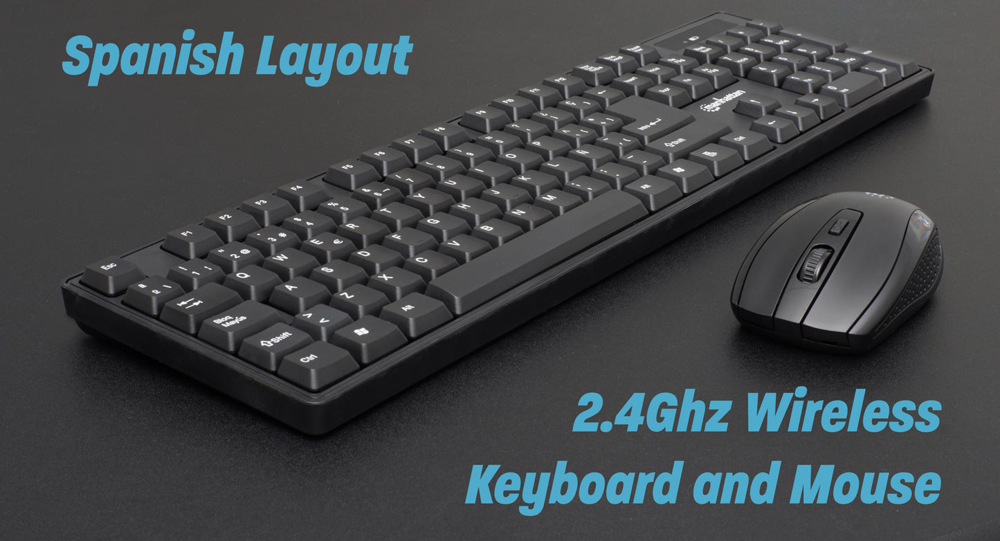 Set de teclado inalámbrico y ratón óptico (Teclado español)