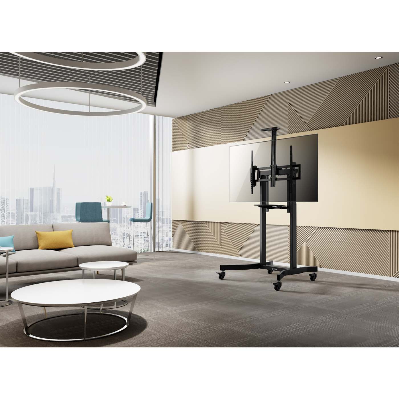 Soporte tipo carrito para TV de 55" a 100" motorizado para ajuste de altura Image 6