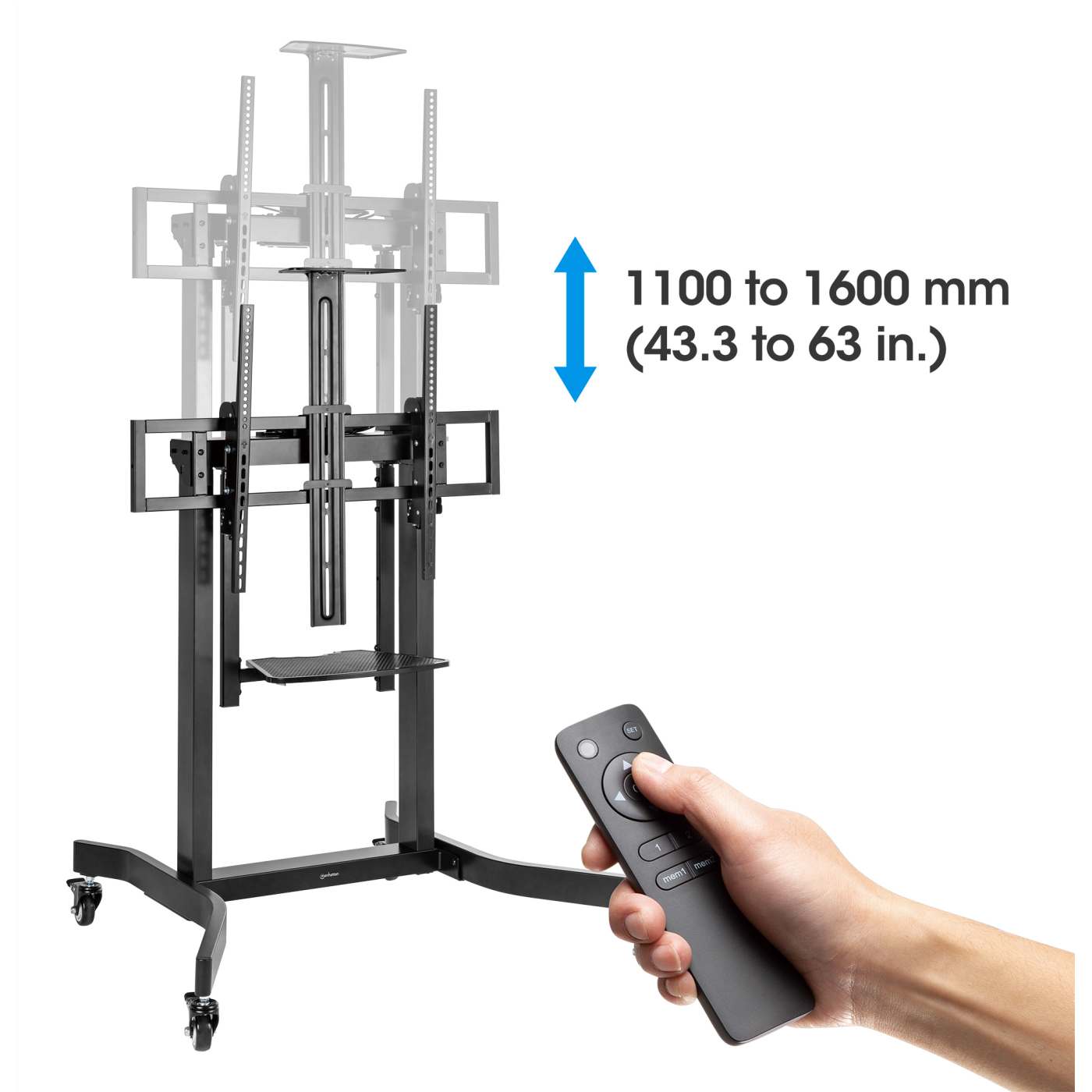 Soporte tipo carrito para TV de 55" a 100" motorizado para ajuste de altura Image 7