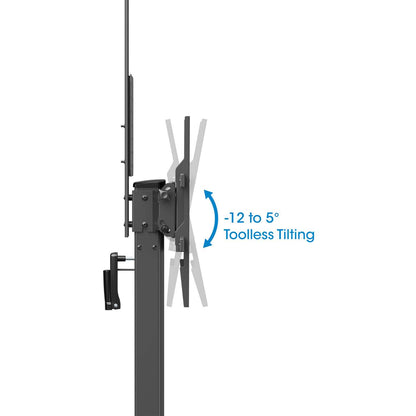 Carrito de TV multimedia con ajuste de altura sin herramientas, para pantallas de 37" a 86" Image 11