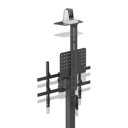 Carrito de TV multimedia con ajuste de altura sin herramientas, para pantallas de 37" a 86" Image 13