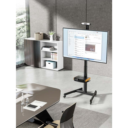 Carrito de TV multimedia con ajuste de altura sin herramientas, para pantallas de 37" a 86" Image 3