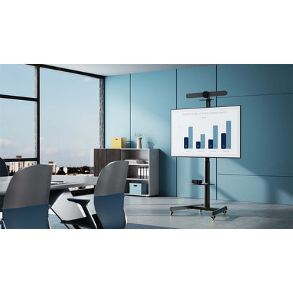 Carrito de TV multimedia con ajuste de altura sin herramientas, para pantallas de 37" a 86" Image 3