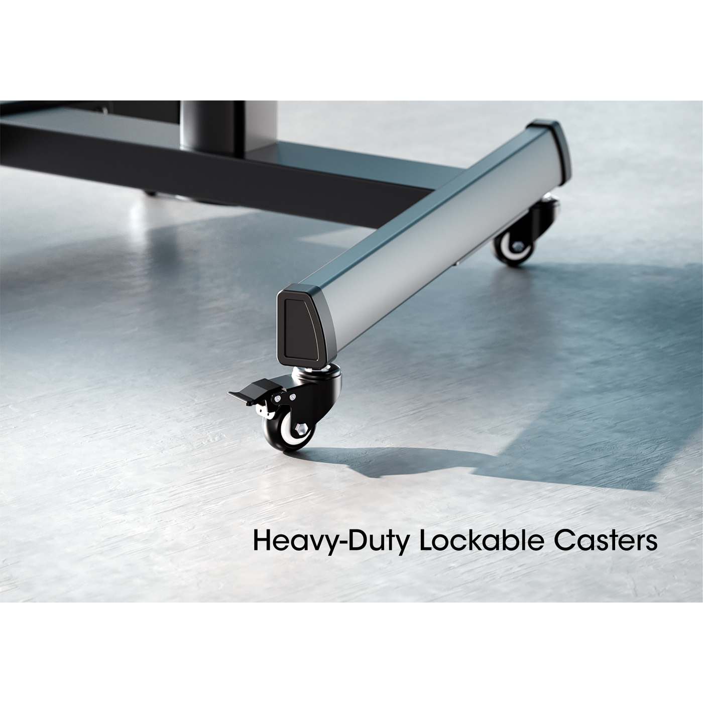 Carrito de TV multimedia con ajuste de altura sin herramientas, para pantallas de 37" a 86" Image 7