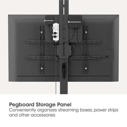 Carrito de TV multimedia con ajuste de altura sin herramientas, para pantallas de 37" a 86" Image 8