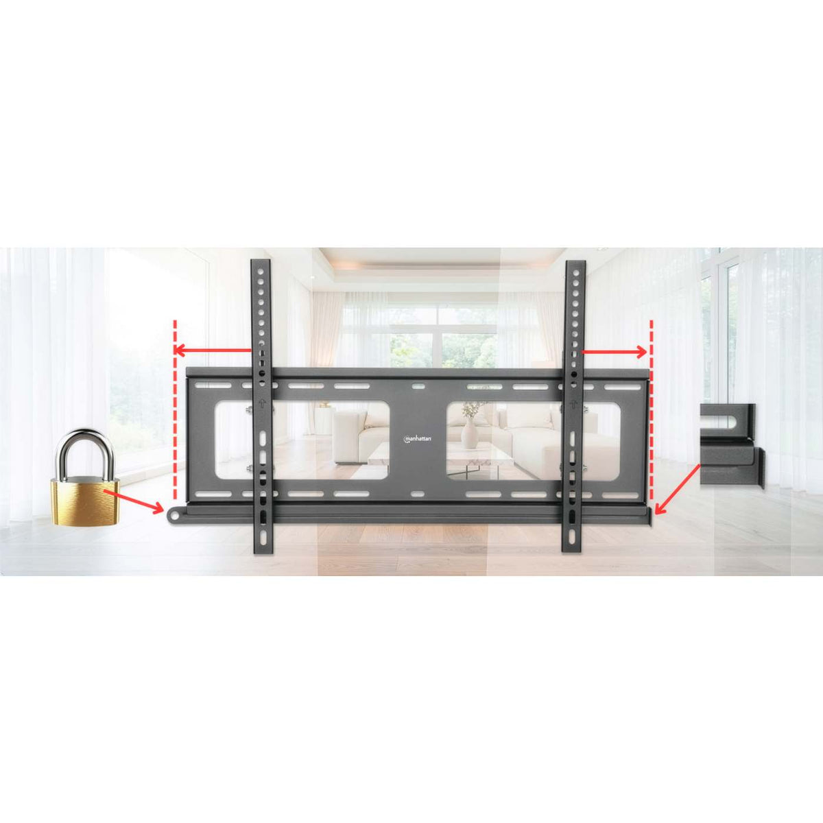 Soporte de Pared Antirrobo para Exteriores con Inclinación para Pantallas de 37" a 86" Image 14