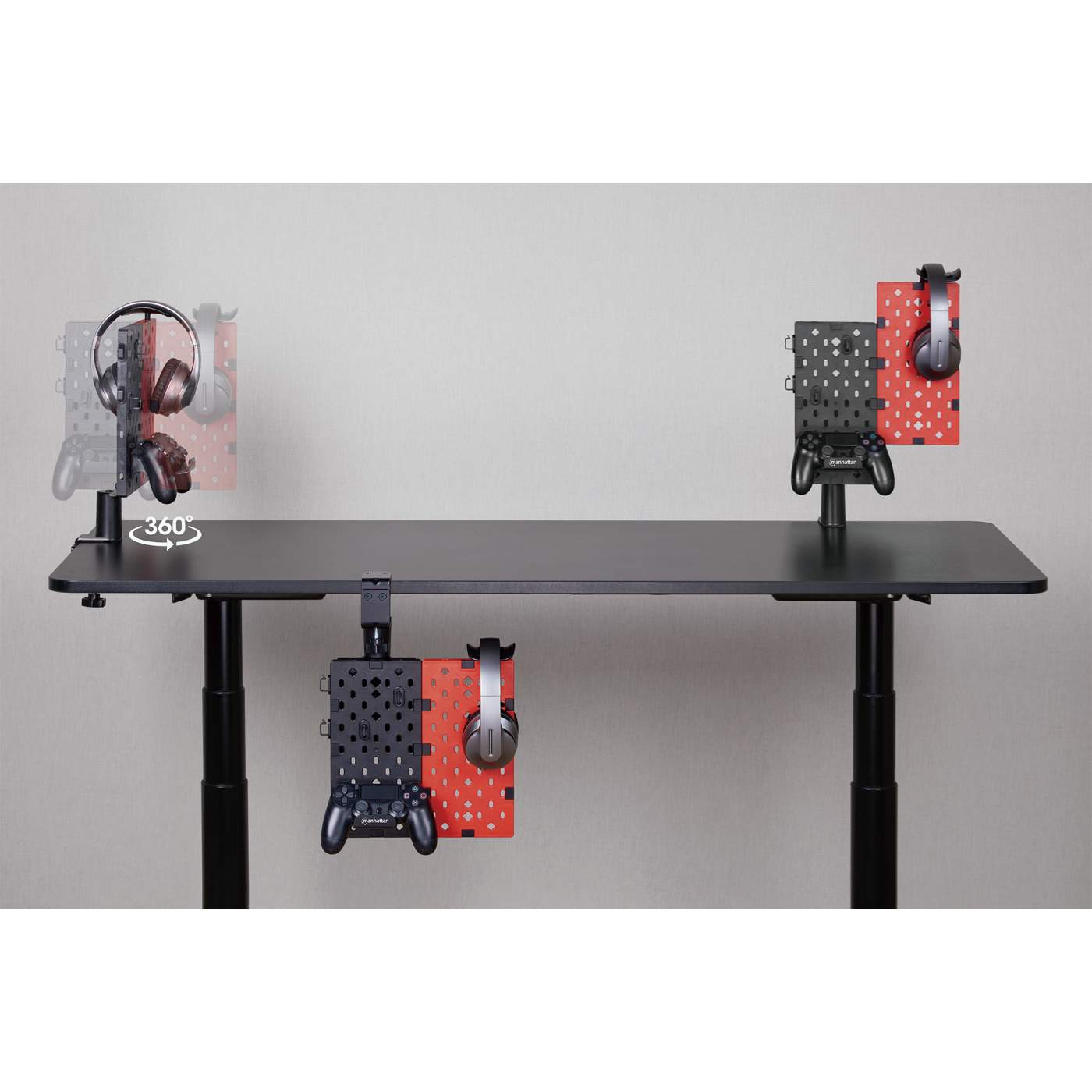 Soporte de escritorio con tablero organizador perforado y porta accesorios Image 13