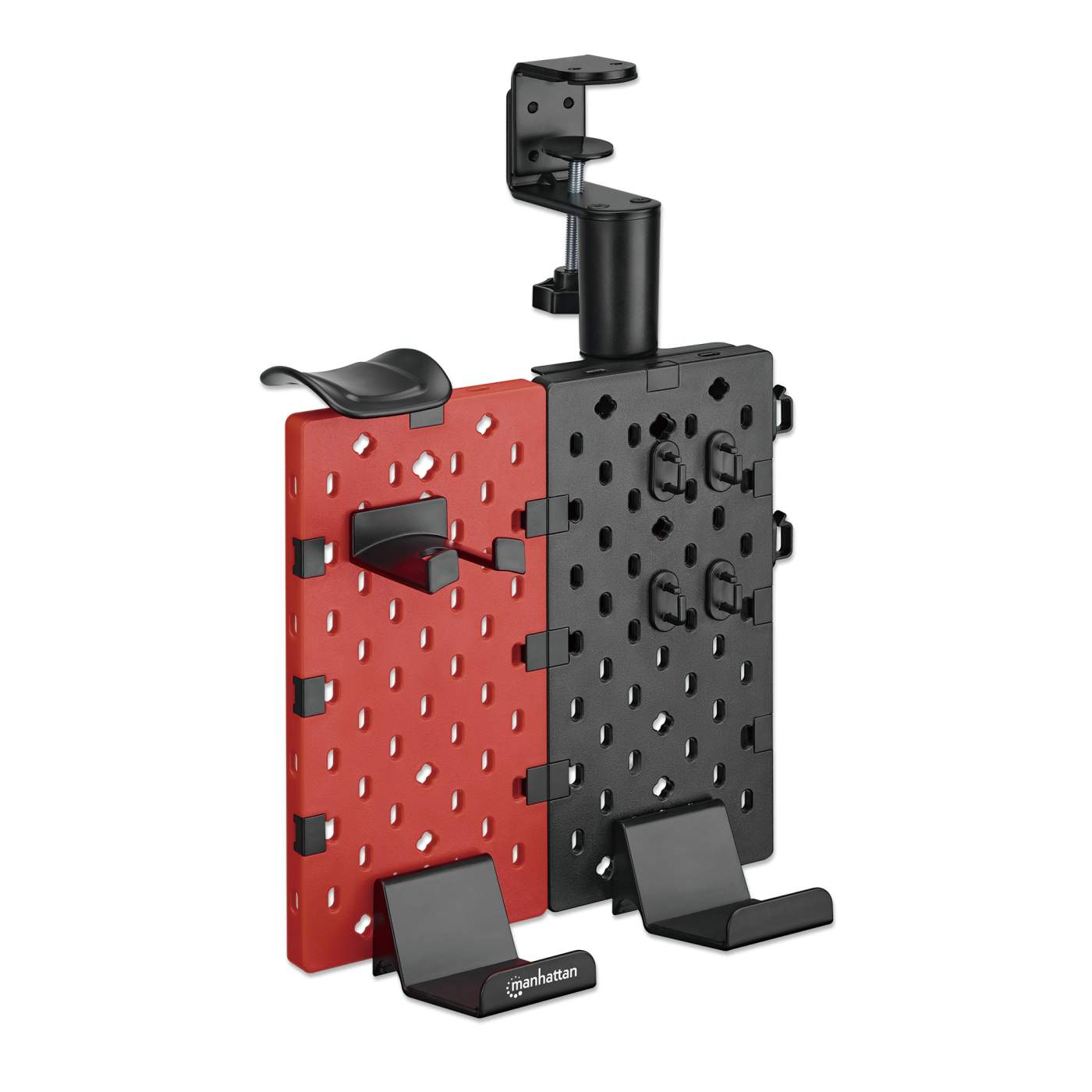 Soporte de escritorio con tablero organizador perforado y porta accesorios Image 5
