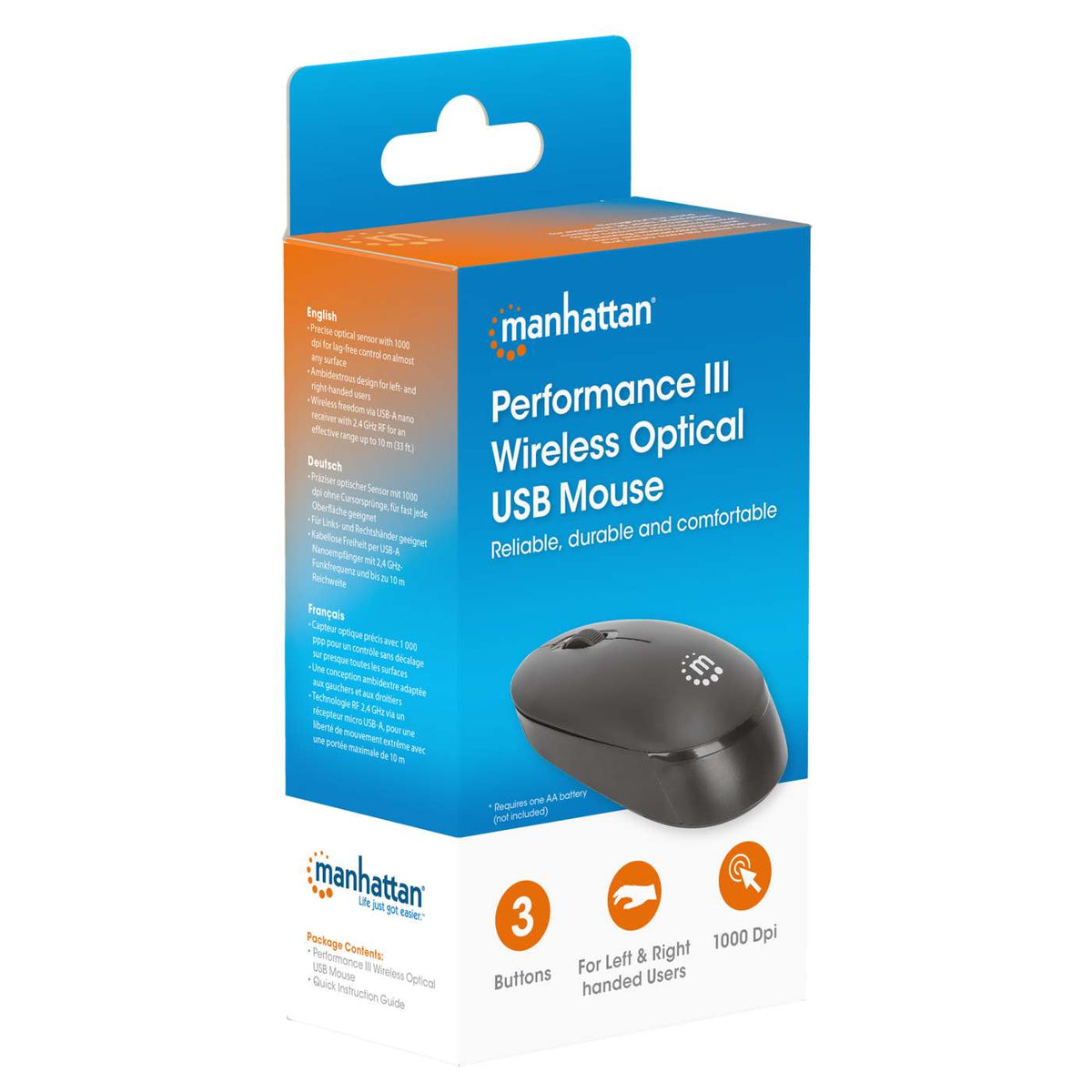 Mouse USB óptico inalámbrico - Performance III Packaging Image 2