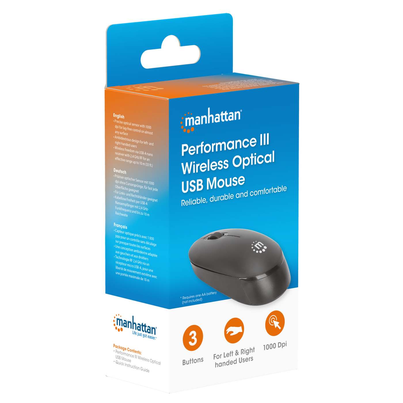 Mouse USB óptico inalámbrico - Performance III Packaging Image 2