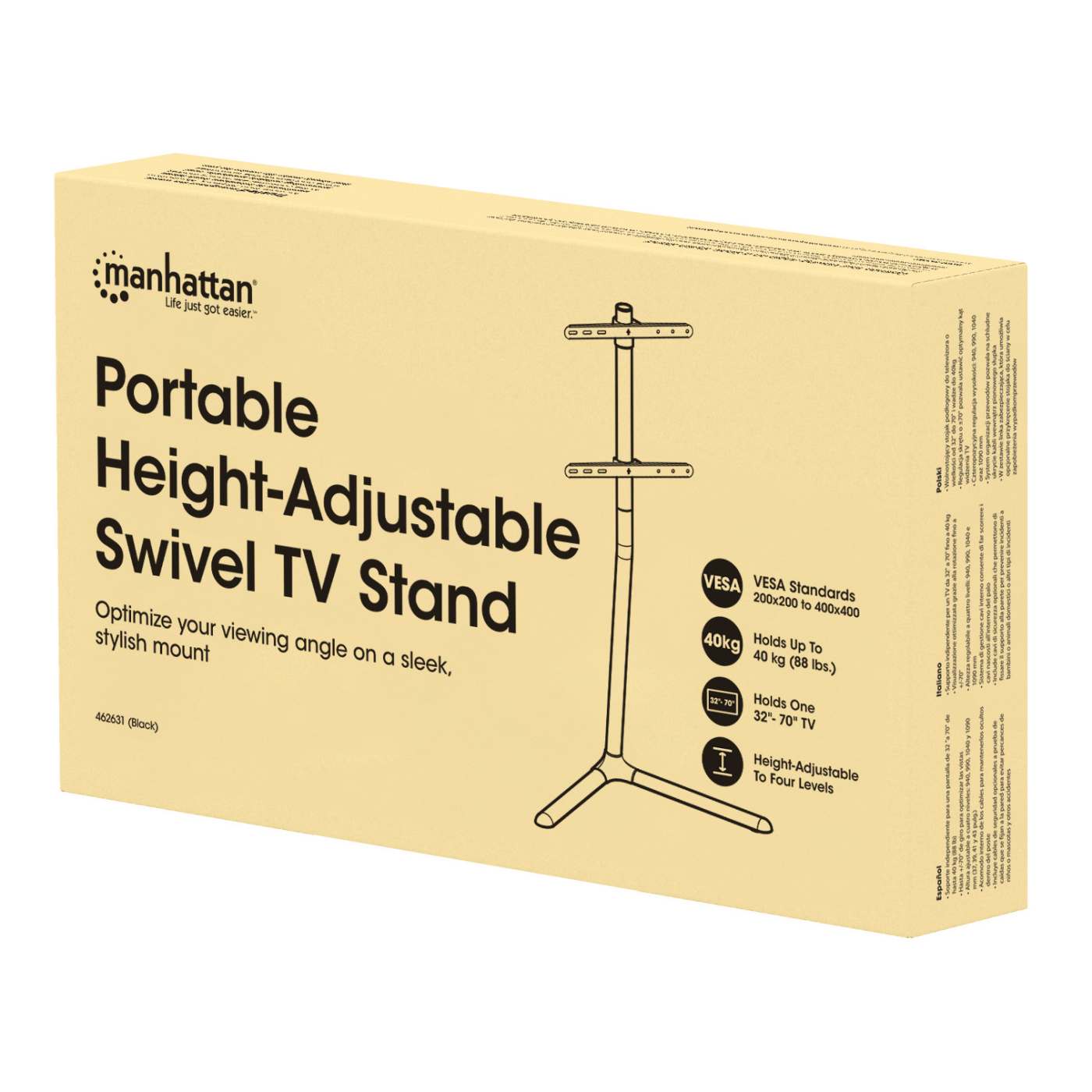Soporte de piso con base en V para pantalla de 32" a 70" Packaging Image 2