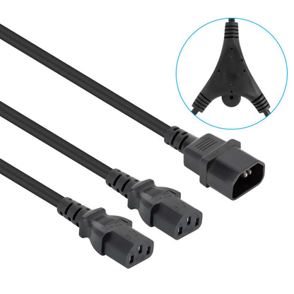 Cable de alimentación divisor en Y, un conector C14 a 2 x C13, 1.8 m Image 2