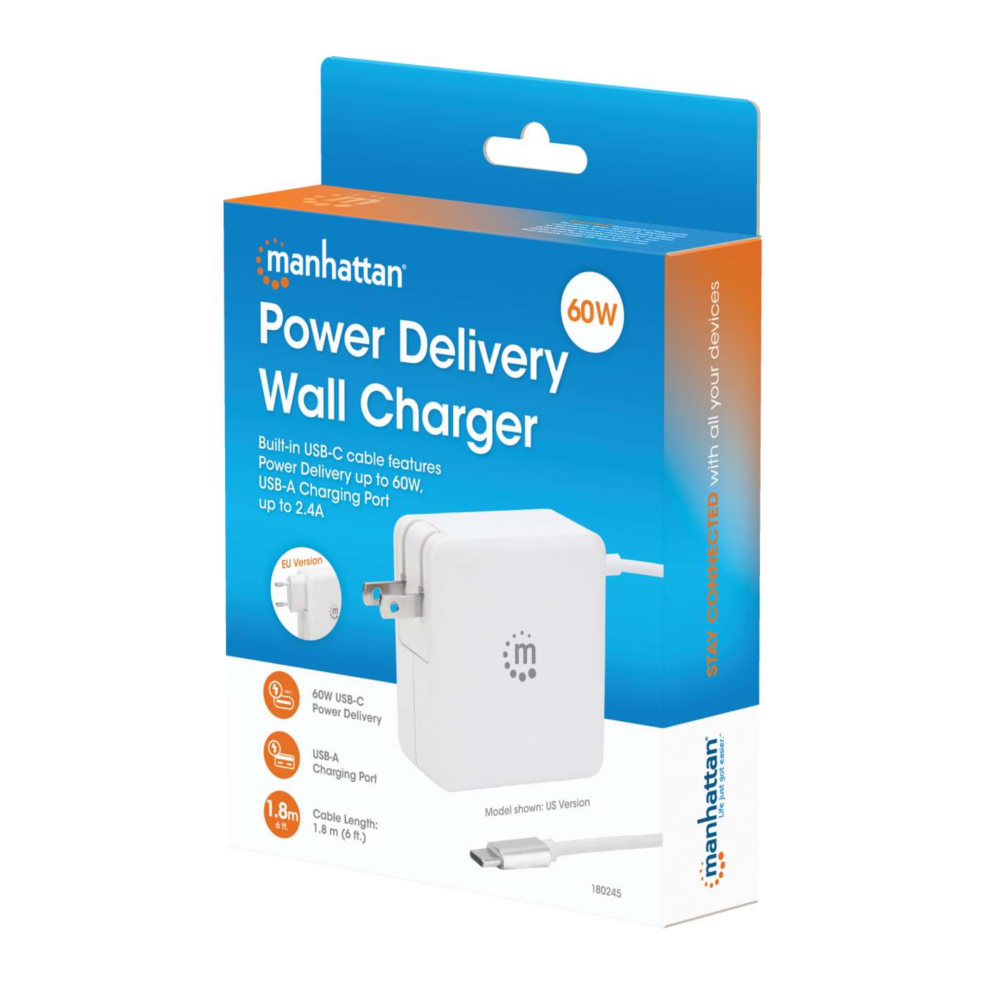 Cargador de energía PD con cable USB-C integrado – 60 W Packaging Image 2