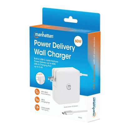Cargador de energía PD con cable USB-C integrado – 60 W Packaging Image 2