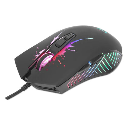 Mouse óptico cableado para videojuegos con iluminación por LED Image 1