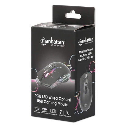 Mouse óptico cableado para videojuegos con iluminación por LED Packaging Image 2