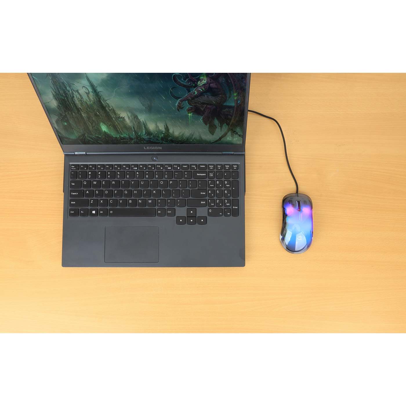 Mouse USB óptico con cable LED RGB Image 7