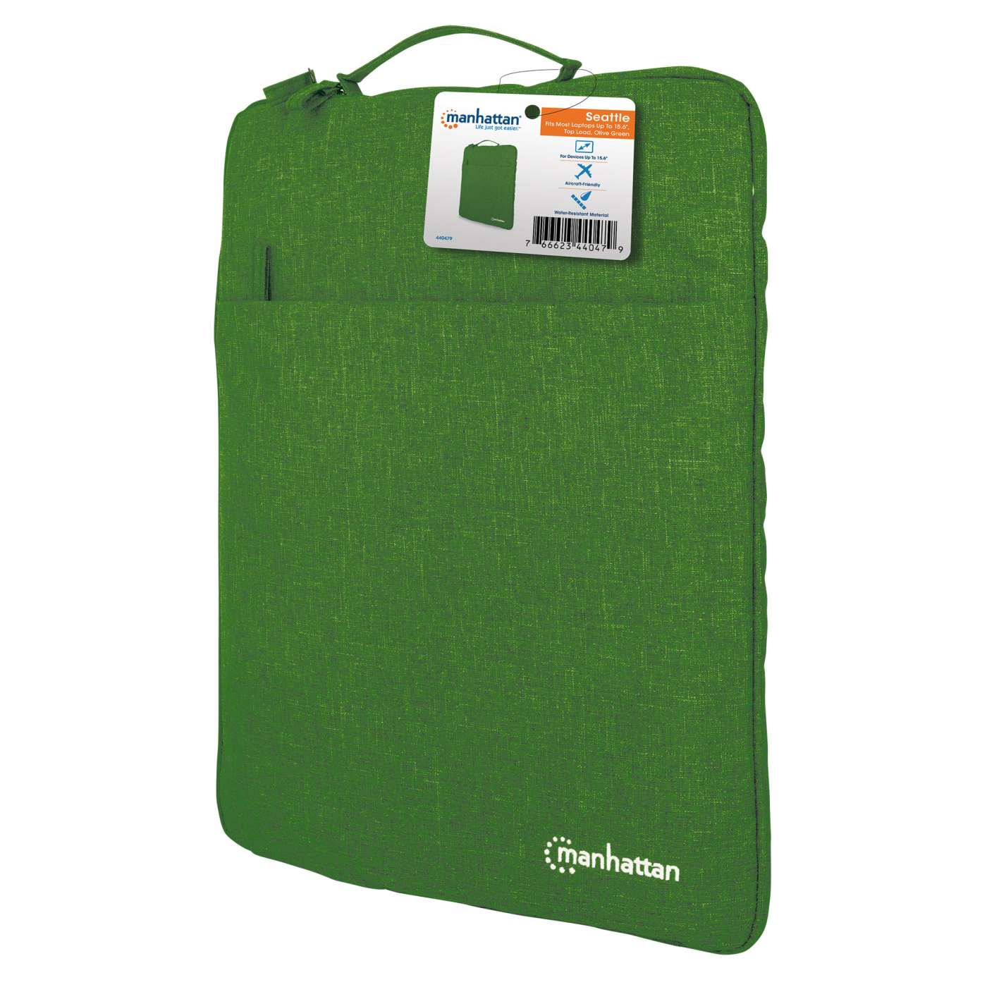 Seattle Notebook Sleeve 15.6in., Olive Green Packaging Image 2