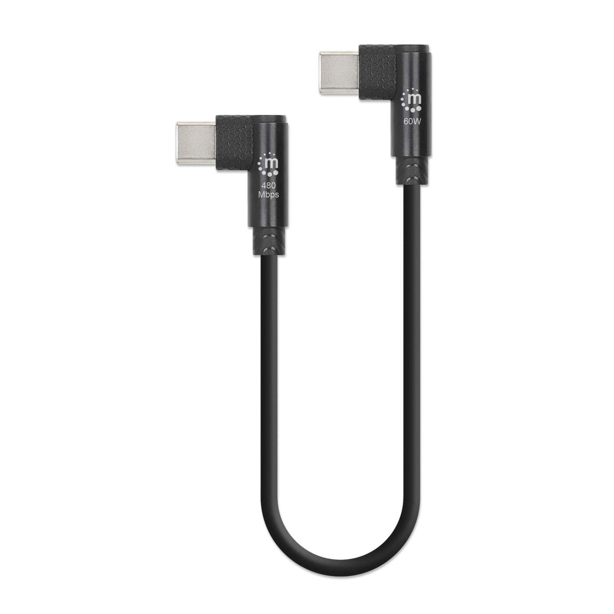Cable de carga USB-C corto de 60 W, 20 cm (8 pulgadas), paquete de 5 unidades Image 2