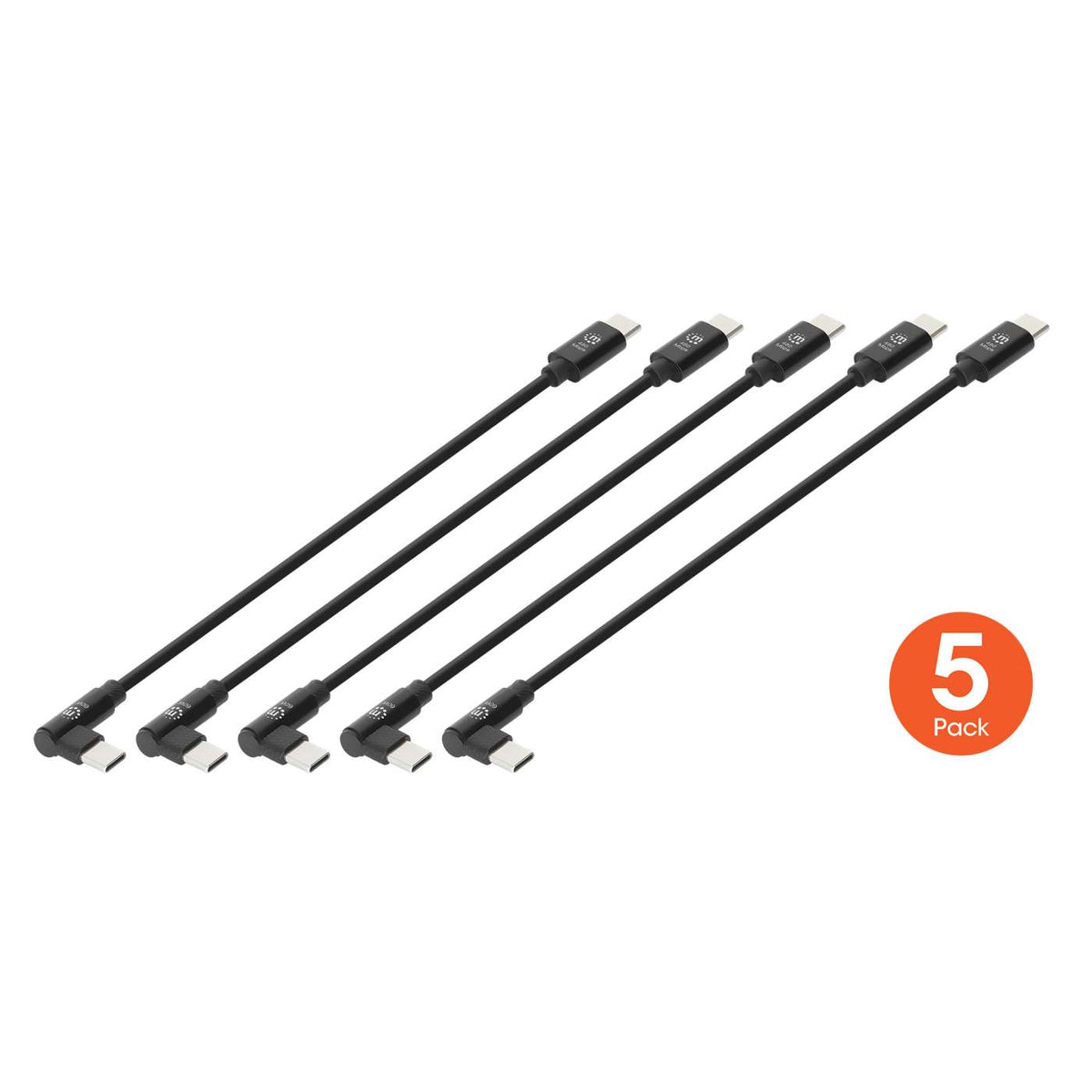 Cable de carga USB-C corto de 60 W, 20 cm (8 pulgadas), paquete de 5 unidades Image 1