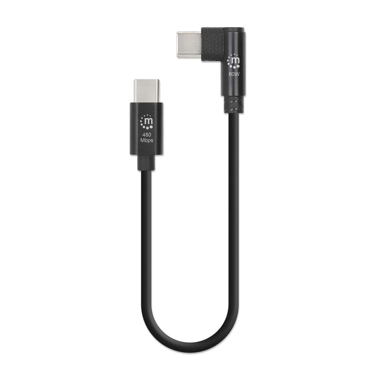 Cable de carga USB-C corto de 60 W, 20 cm (8 pulgadas), paquete de 5 unidades Image 2