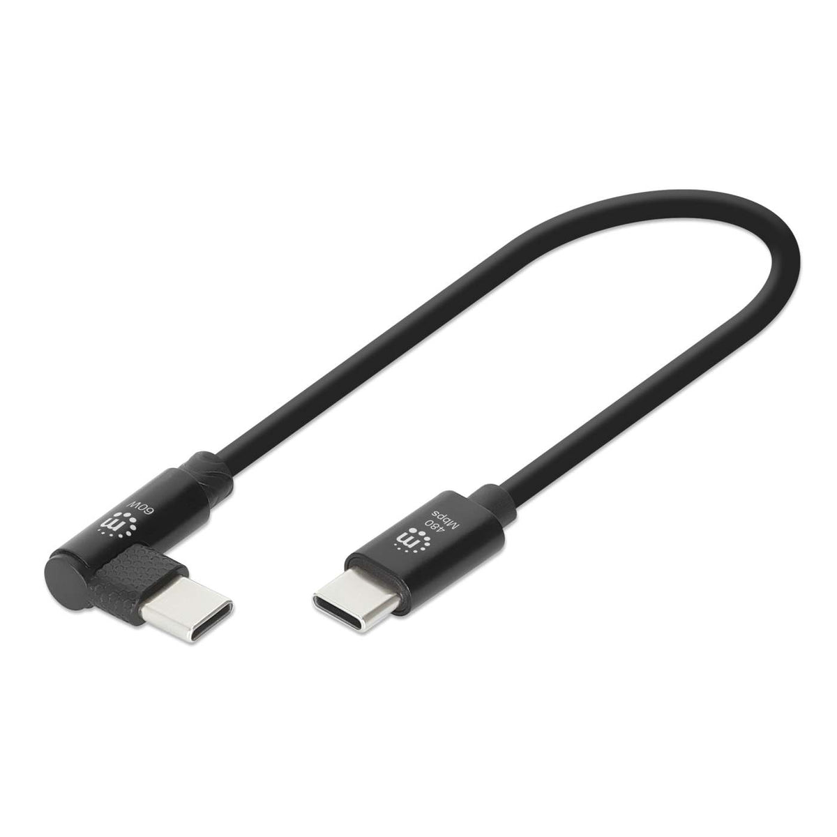 Cable de carga USB-C corto de 60 W, 20 cm (8 pulgadas), paquete de 5 unidades Image 3