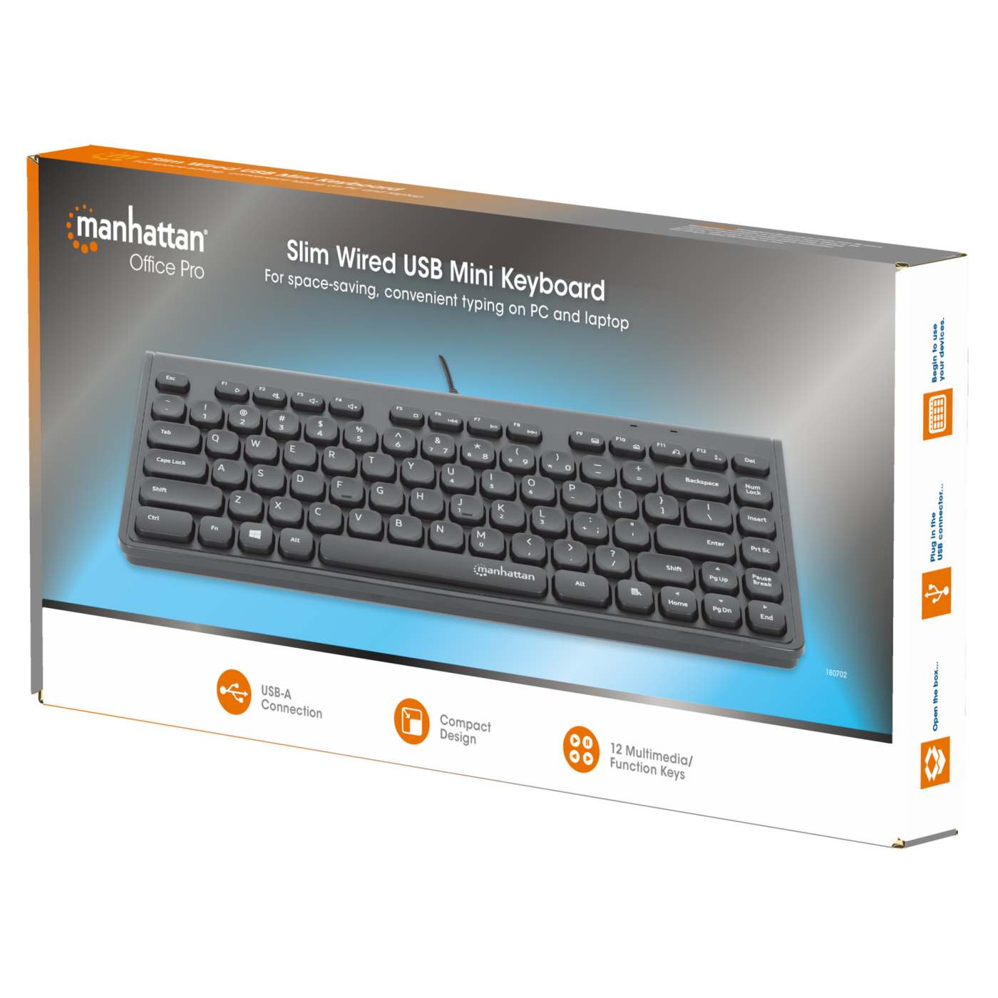 Mini teclado USB con cable Packaging Image 2