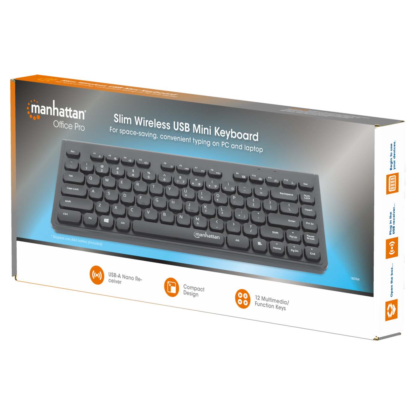 Mini teclado USB inalámbrico Packaging Image 2